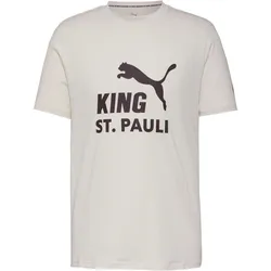 PUMA FC St. Pauli King Logo T-Shirt Herren | Gr. S | weiß - weiß
