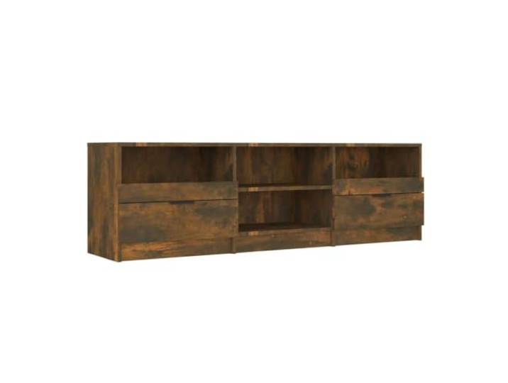 KGFHERENB TV-Schrank Lowboard 150x33,5x45 cm Holzwerkstoff Räuchereiche Funktionale Fächer und Schubladen für Konsolen und Zubehör, ideal abgestimmt auf moderne Wohnzimmer.