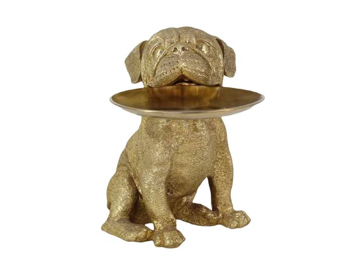 Design Dekorationsobjekt & Tablett „Bulldog“ Gold Invicta Interiors
