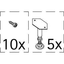 HSK Ersatzteile Füsse für alle Acryl Duschwannen superflach, D2056-10 D2056-10