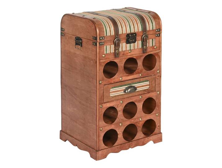 Casier à vin en peuplier marron 40x35x71 cm 9 bouteilles
