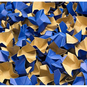 progress Verpackungschips Decofill, 120 Liter, Papierpolsterchips mit 180g/m², blau