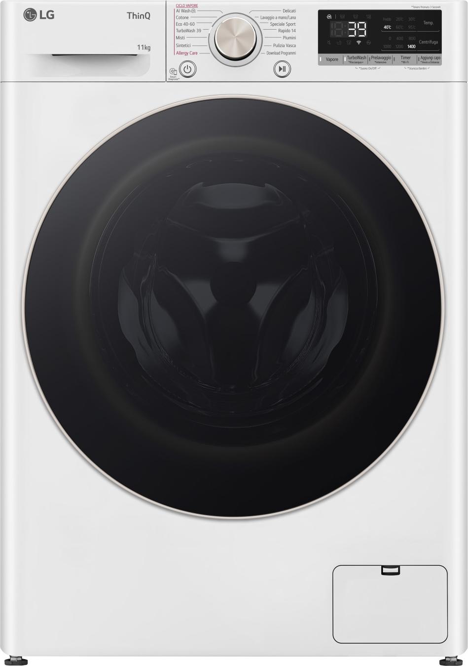 LG F4R7011TSWG, Frontlader, 11 kg, A, 71 dB, 1400 RPM, A