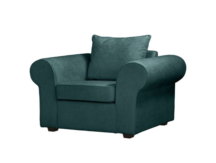 Fauteuil Bleu Tissu Libra 130 x 88 x 88cm