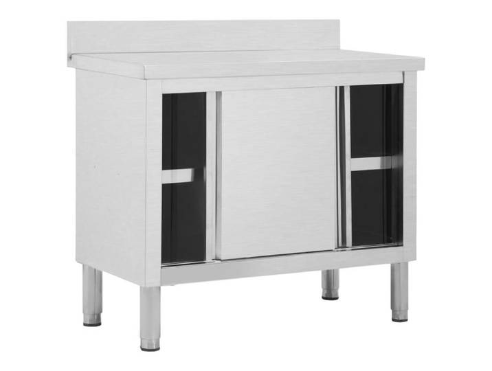 Table de travail avec portes coulissantes armoire de stockage de cuisine armoire de rangement restaurant