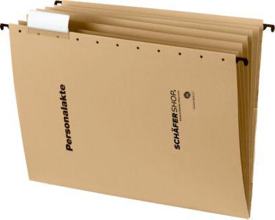Schäfer Shop Select Personalhängehefter, DIN A4, 6 Fächer, chamoisgelb, 5 Stück