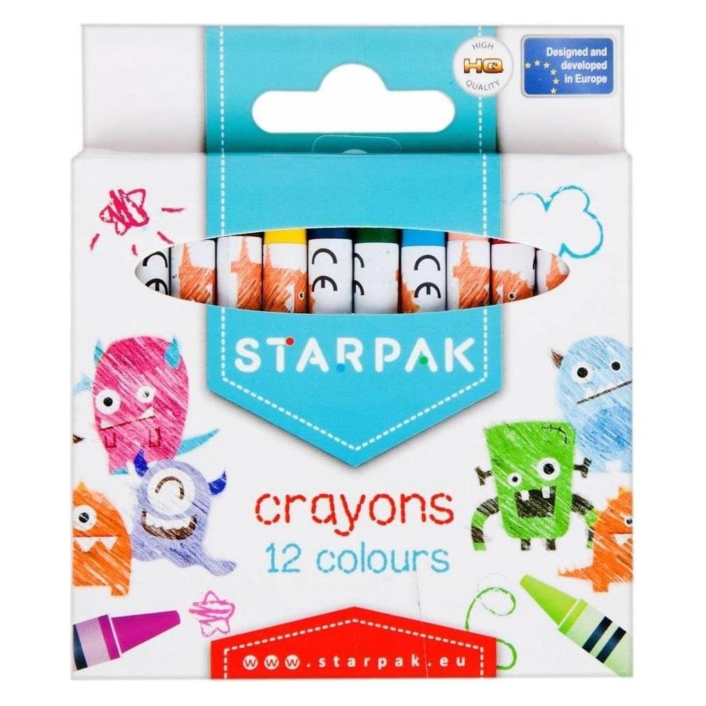 Starpak Wachsmalstifte 12 Farben Monster (12x) (41375046)