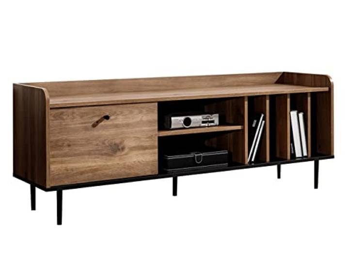 Mirjan24 TV Lowboard Veirana VS08 RTV150 mit Fächer und Klappe/Tür, Scharniere mit Soft Close, Metallgriffe, Fernsehtisch, Sideboard, Fernsehschrank, TV Schrank, TV Tisch, TV Bank (Brandy Castello)