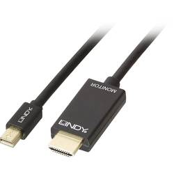LINDY Mini-DisplayPort / HDMI Adapterkabel Mini DisplayPort Stecker, HDMI-A Stecker 3.00 m Schwarz 36928 DisplayPort-Kabel