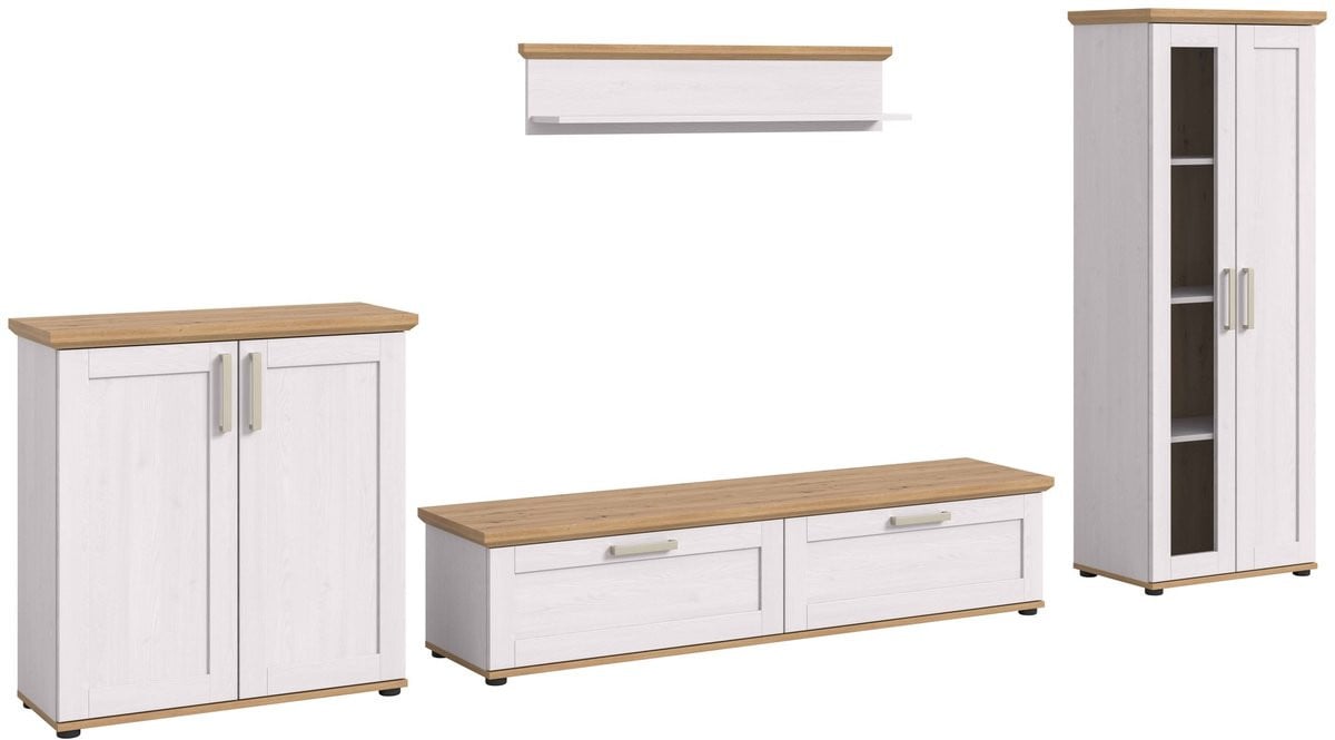 Furnilux Woonkamercombinatie Verona Sibiu Larch NB Artisan Oak H x B x D: 161 x 336 x 40 cm