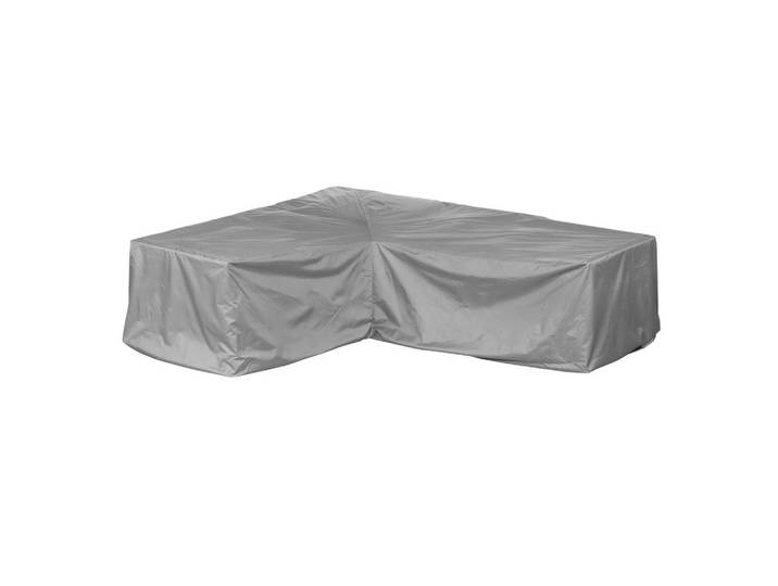 mehr Garten Loungegruppen L-Form asymmetrisch Shp-60096, Grau, Kunststoff, 255x80x195 cm, Gartenzubehör, Abdeckung für Gartenmöbel