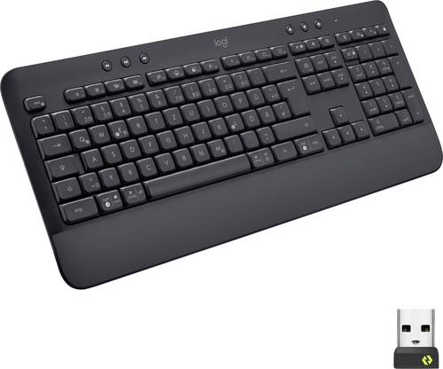 Logitech Signature K650 Bluetooth, Funk Tastatur Deutsch, QWERTZ Graphit Spritzwassergeschützt