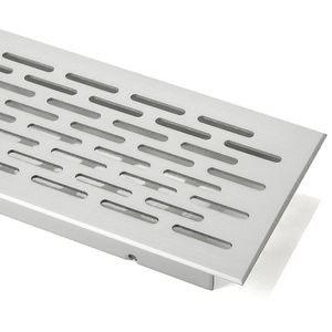 SO-TECH Lüftungsgitter 123865, silber, Aluminium, 725 x 58mm, für alle Türstärken