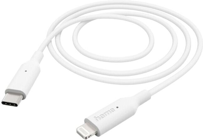 CABO HAMA USB-C LIGHT 1MT WHT