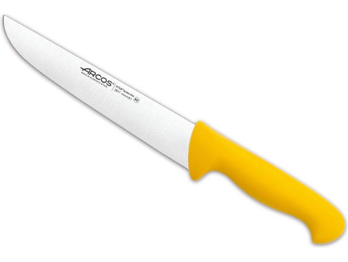 Slagersmes 21cm geel
