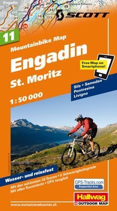 Hallwag - MTB-Karte 11 Engadin - St. Moritz 1:50.000: Mountainbike Map (Hallwag Mountainbike-Karten) - Preis vom 09.10.2026 07:28:09 h