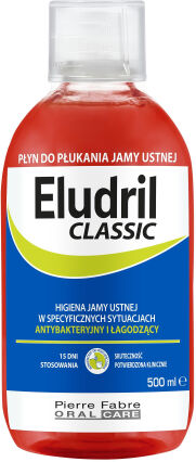 Eludril Classic Colutório Dupla Ação Purificante e Calmante 500ml