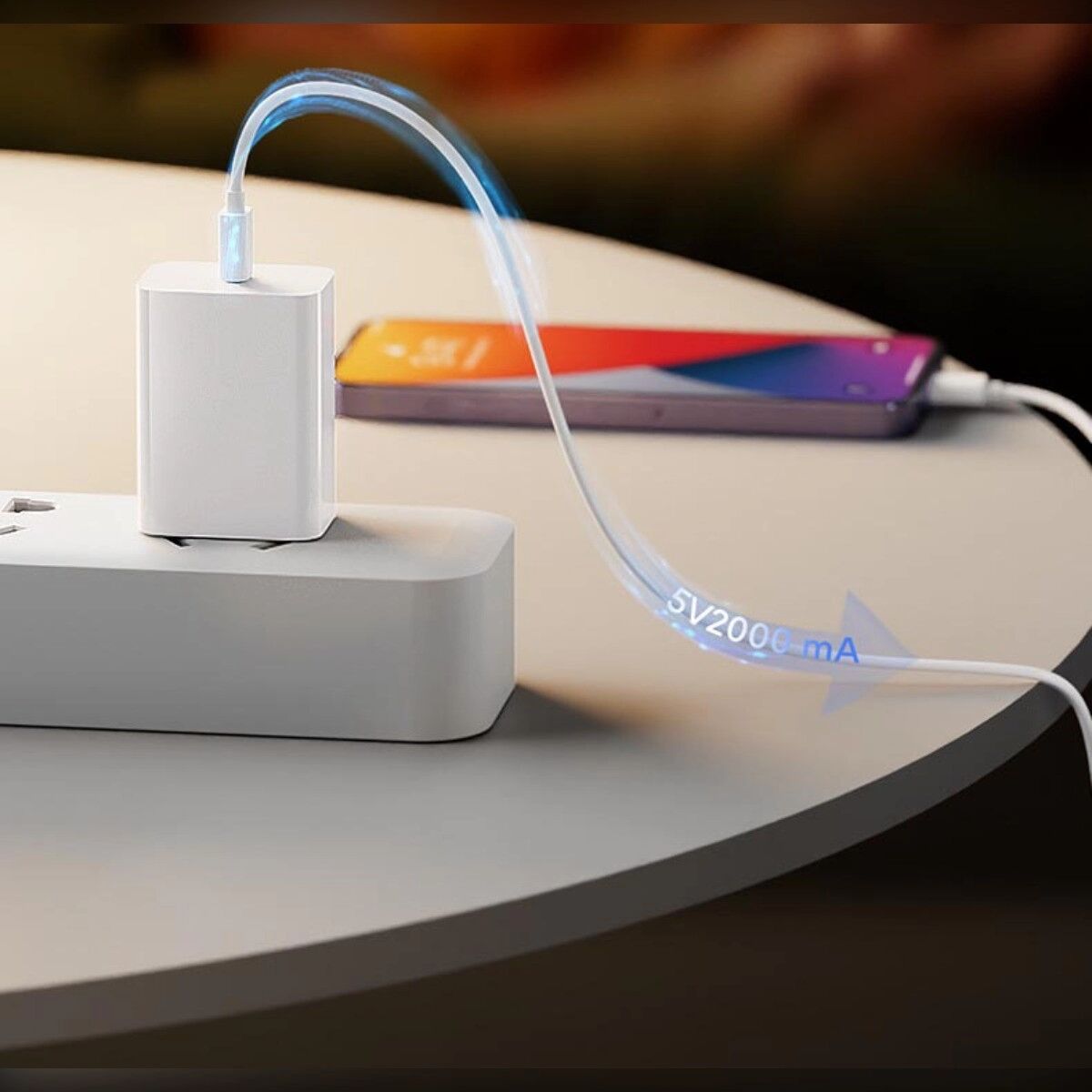 INF 5V2A USB-C Wandladegerät 2er-Pack — Kompakter 10W Type-C Adapter mit umkehrbarem Stecker, VI-Effizienz, VO flammhemmendem Weiß