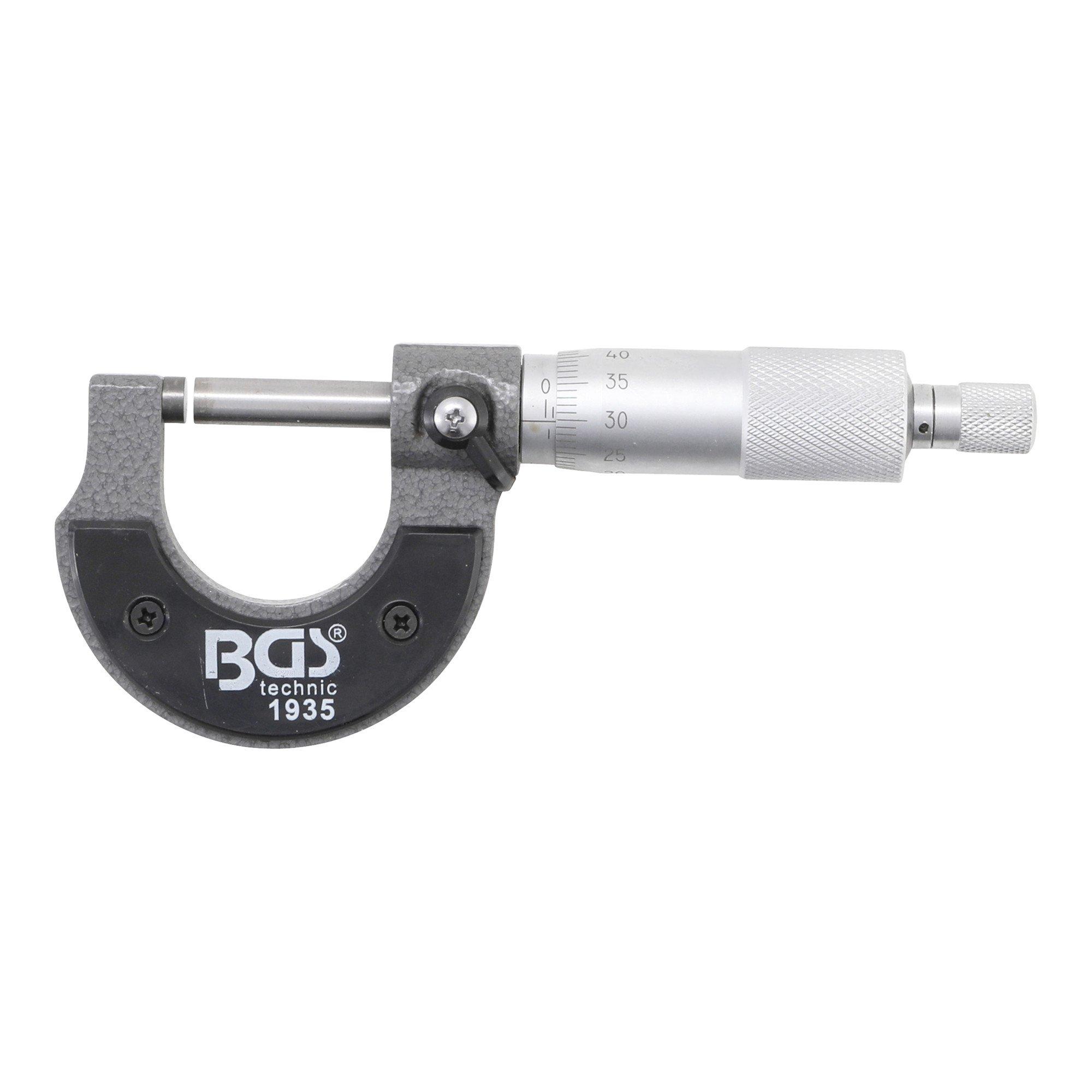 BGS Bügelmessschraube in Holzkassette Genauigkeit 0,01 mm 0 - 25 mm ; BGS technic (1935)