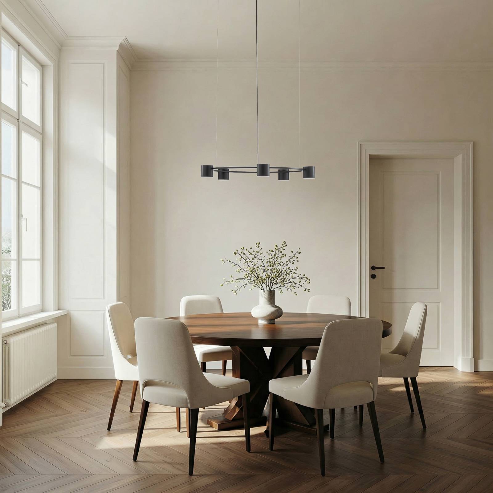 Hängelampe Kodo SIGMA, dimmbar, schwarz, für Wohn- / Esszimmer, Metall, Modern, Pendelleuchte
