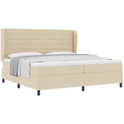 vidaXL, Boxspringbett, Elmelin (Linien-Design) (200 x 200 cm)
