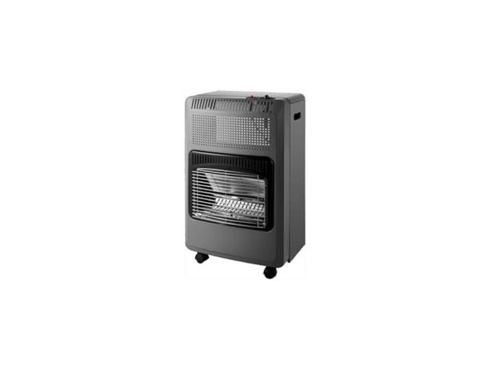 Gasherd aus Keramik, gehärtet, schwarz, 3800 W, Klasse A, 3 Ebenen, Rollen und Griff
