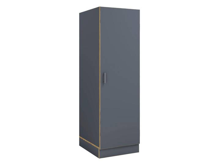 Mid.you Wäscheschrank Rislo, Anthrazit, Honigeiche, 3 Fächer, 50x162x60 cm, Waschküche, Wäscheschrank