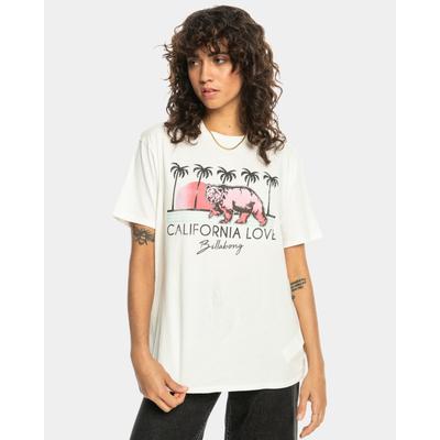 T-Shirt BILLABONG "California Love", Damen, Gr. L, weiß, Obermaterial:100% Baumwolle., Shirts T-Shirt