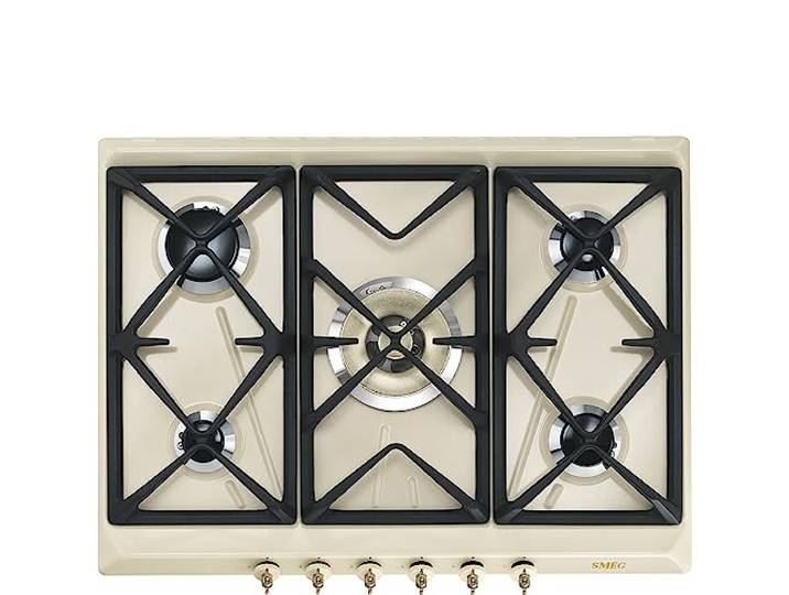 SMEG Gaskochfeld COLONIALE - SRV876POGH, Cremefarben
