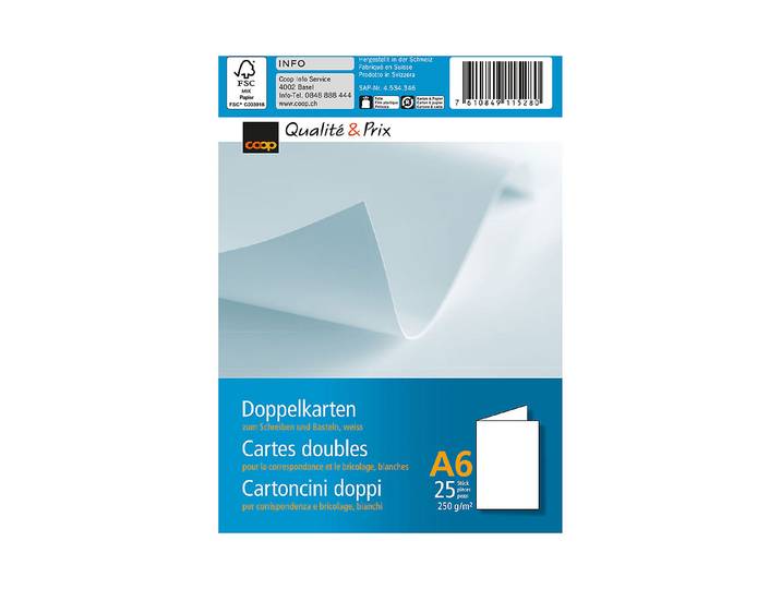 Qualité & Prix Doppelkarten A6 25 Stück