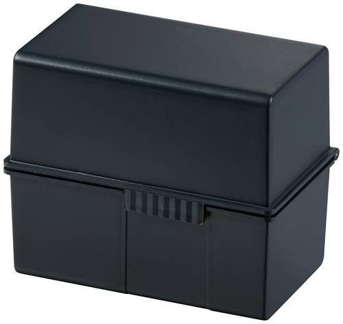 HAN 976-K-13 Karteibox Schwarz max. Anzahl der Karten: 400 Karten DIN A6 quer Deckel als zusätzlicher Trog nutzbar, inkl. 100
