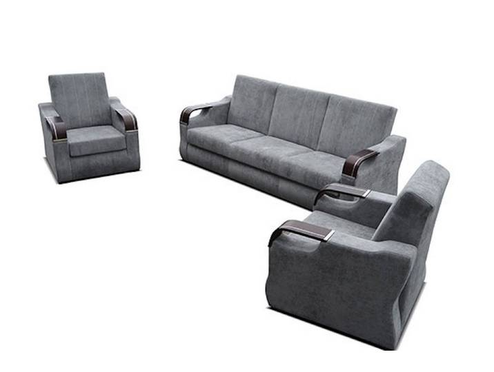 Feldmann-Wohnen Polstergarnitur Bergamo, (Bergamo, 1-tlg), Farbe wählbar 3-teilig Sofa & 2 Sessel Schlaffunktion und Bettkasten