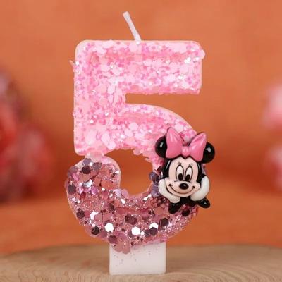 Uplift Treasures Cute Minnie Style Number Birthday Cake Candle 5