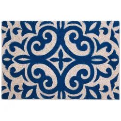 Excelsa Fußmatte Boheme Blue Kokosnuss 40x60x1,5 cm Bunt