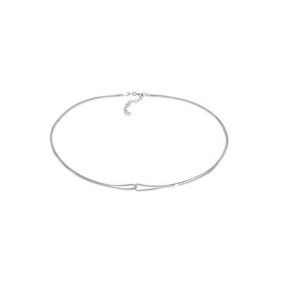 Choker ELLI "Halskette Choker Verschlungen Venezianer 925 Silber" Gr. 36, silber, Halsketten, Damen, ohne Stein, Silber 925 (Sterlingsilber)