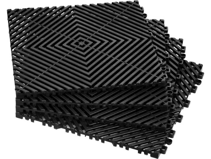 VEVOR 24 x drainagemat garagevloertegels in elkaar grijpend 31x31cm