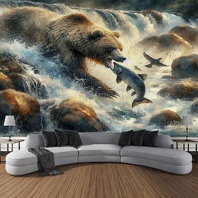 Afrikanische Safari Wildtiere Wandteppich Wanddekoration große Wandteppich Wanddeko Foto Kulisse Decke Vorhang Home Schlafzimmer Wohnzimmer Dekoration
