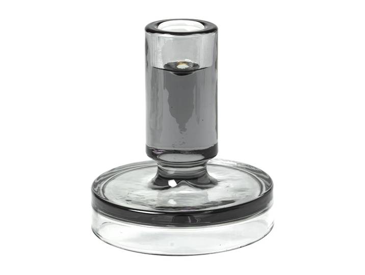Broste Copenhagen Bougeoir Petra smoked pearl dark grey 11 cm