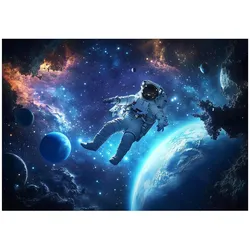 FOTOTAPETE Kinder Kosmos Blau 368x254 cm