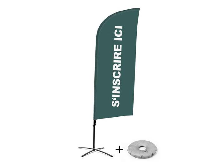 Showdown Displays Standregal Showdown Displays Beachflag Alu Wind Komplett-Set Hier Anmelden Grau F, 1-tlg.