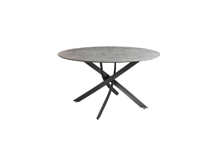 Runder Esstisch „Helix“ Ø 120 cm Graue Steinoptik Invicta Interiors