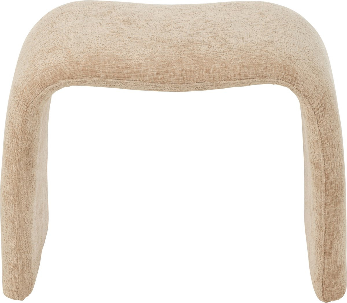 J-Line kruk N shape beige textiel
