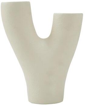 Renwil Wisteria Indoor Ceramic Stoneware Large Vase, Textured Beige Semi-Gloss