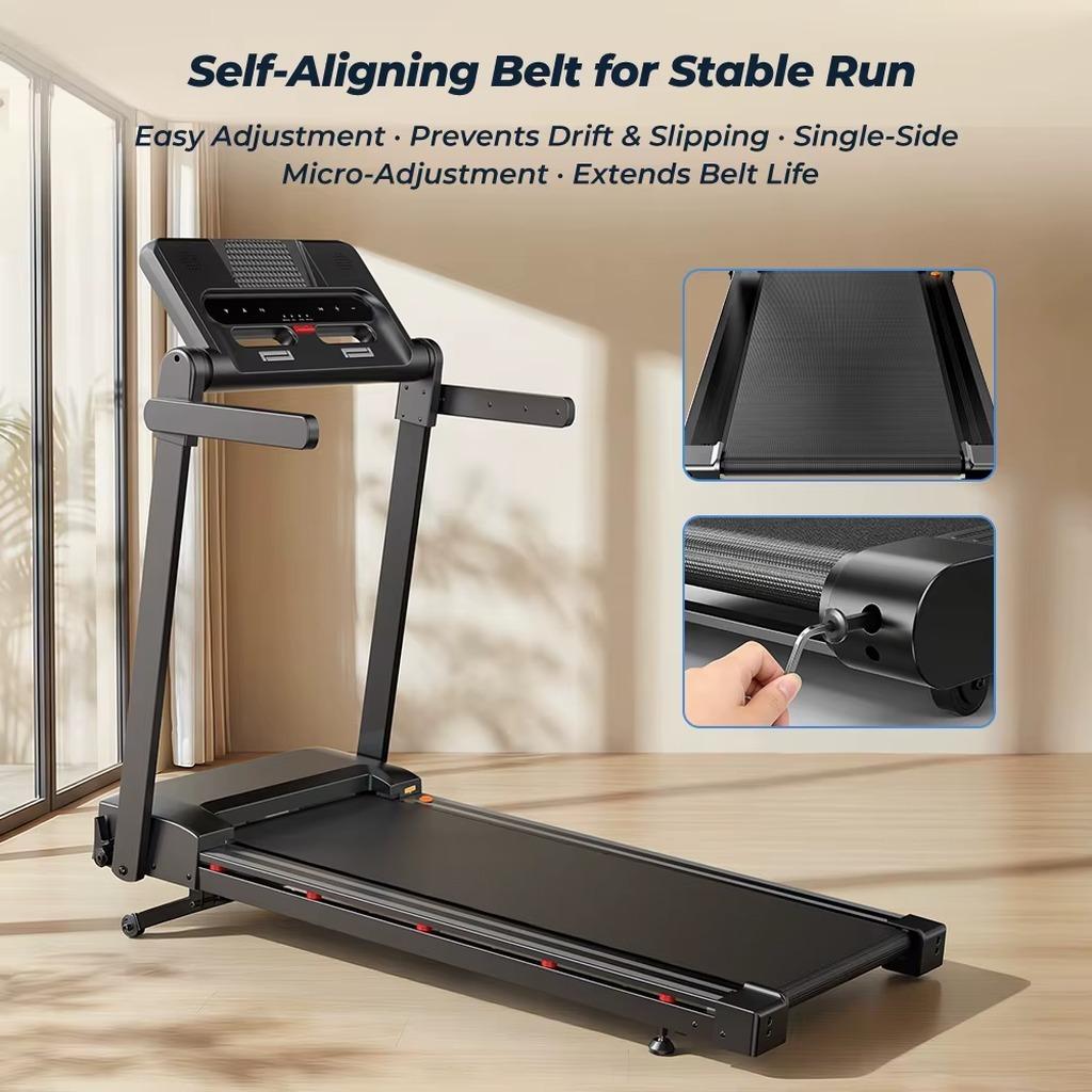 Laufband - FT54 - Geschwindigkeit 1-14 km/h - 3,0 PS Spitzenleistung - Automatische Steigung 15 % - Lauffläche 40 × 100 cm - 12 Trainingsprogramme - LED-Display