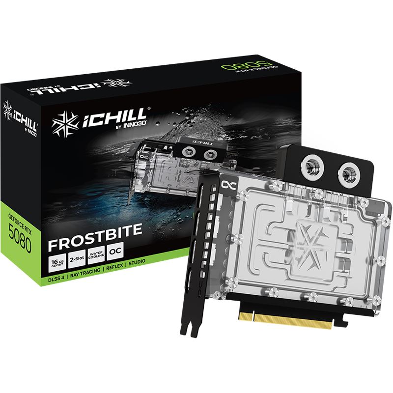 16GB INNO3D GeForce RTX 5080 iChill Frostbite Aktiv PCIe 5.0 x16 (Retail)