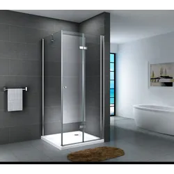 Fa-Bausysteme Glasdusche Leine Streifen 80 x 80 cm ohne Wanne