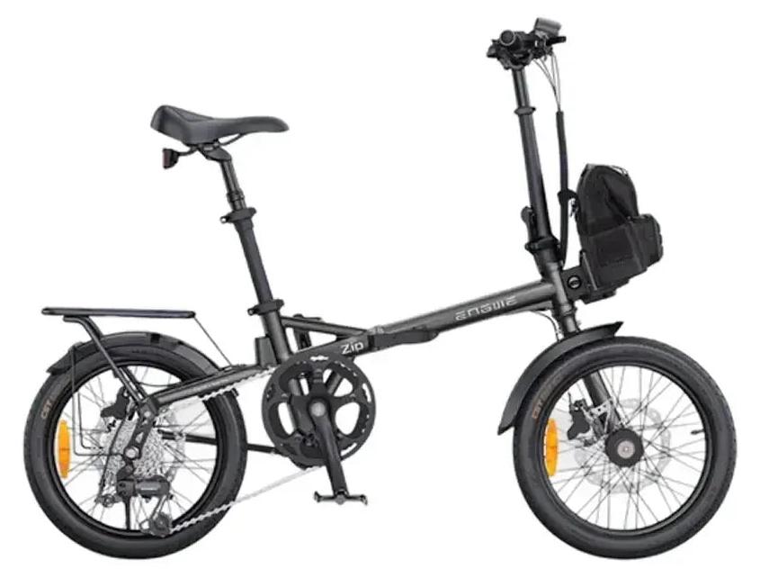 ENGWE Zip - E-Klapprad inkl. Kettenschloss - 16 Zoll - 250W Motor - 120 km Reichweite - 7-Gang - Hydraulische Scheibenbremsen - 360Wh Akku - Grau