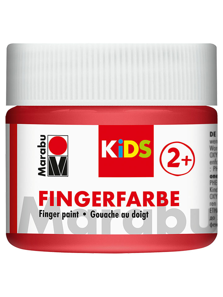 Marabu Fingerfarbe "Rot 232", 100 ml - ab 2 Jahren - onesize
