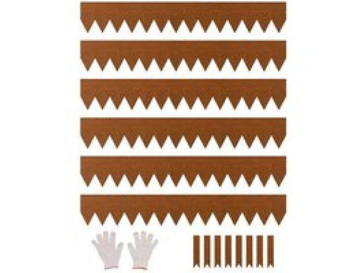 VEVOR gazonrand, 6-pack 1016x152,4x1,5 mm, voorgeroest metalen randafwerking, flexibele tuinrand, rand voor bloembedden en paden