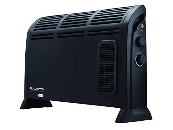 Rowenta Vectissimo convecteur ventilateur\, deux puissances CO3035 Thermostat mécanique antigel\, Grilles larges\, Mode Turbo\, Poignée ergonomique\, Fonction Turbo\, Couleur: Noir